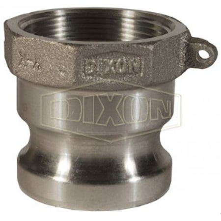 Dixon Boss-Lock Type A Cam and Groove Adapter, 1-1/4 in, Male Adapter x FNPT, Aluminum 125-A-AL